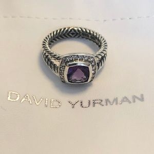 David Yurman Petite Albion Ring Amethyst sz. 5.75